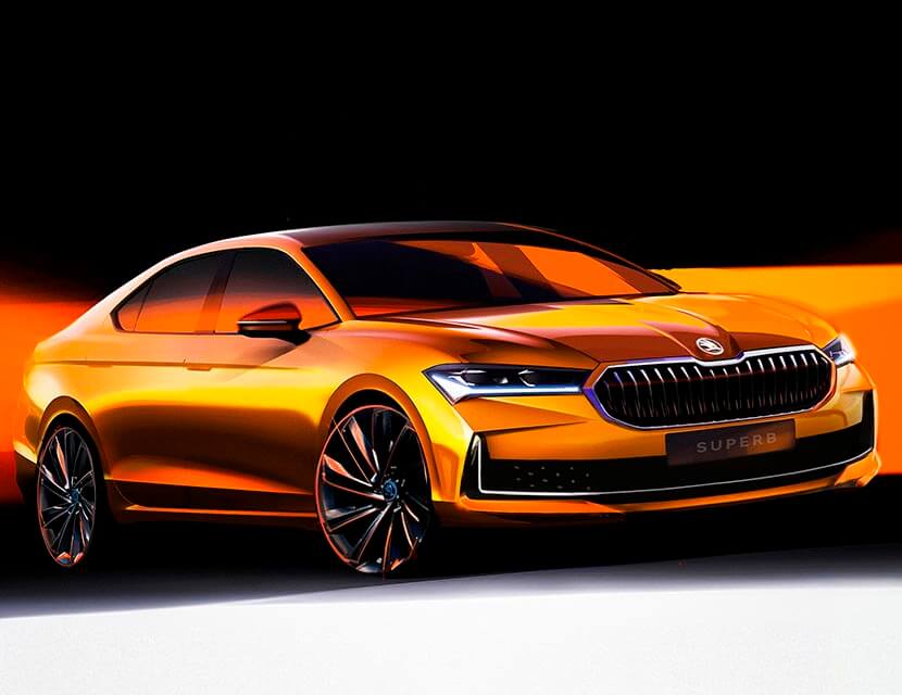 Новая Skoda Superb, редкий Ferrari и винтажный Ford Mustang