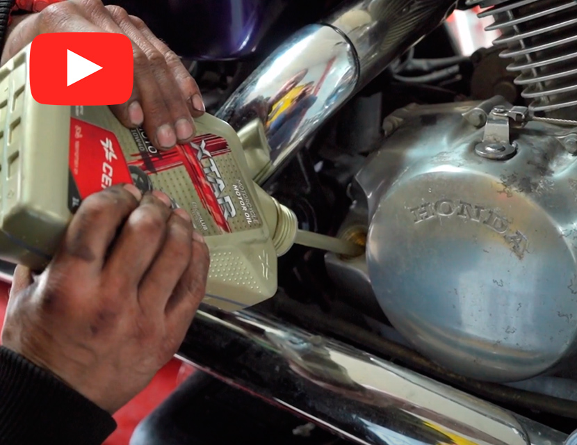 Замена масла в мотоцикле