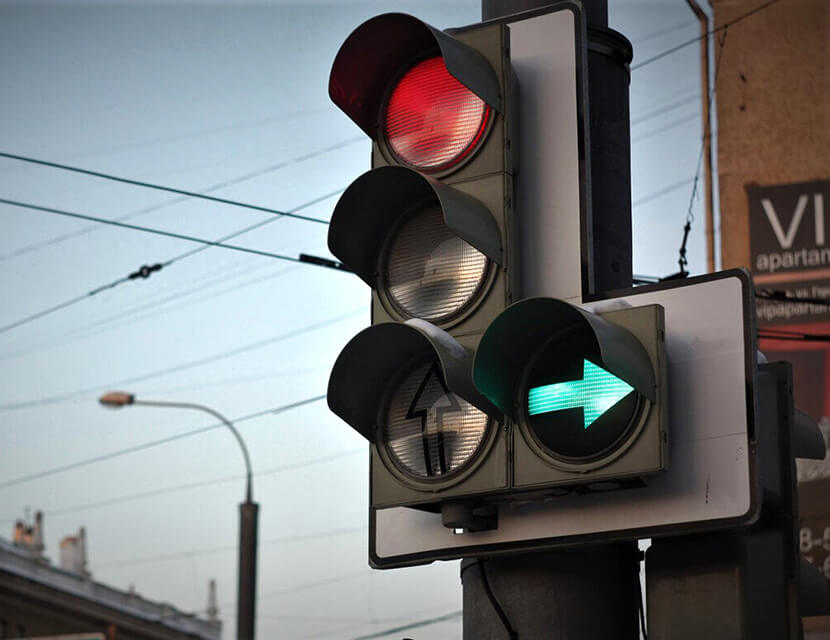 Ваши действия, когда загорелась зеленая стрелка