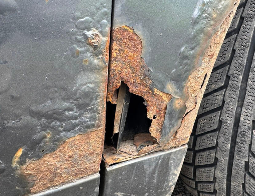 Пороги: лечим от ржавчины